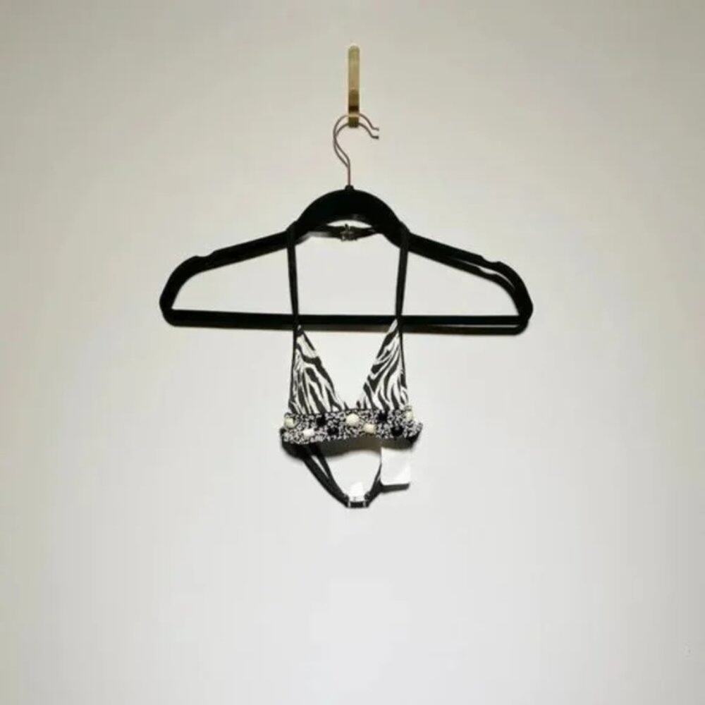RHONA SUTTON  BLACK AND BONE w/BEADED WITH STONES